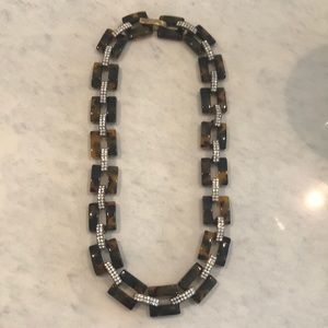 J Crew tortoise rhinestone necklace.